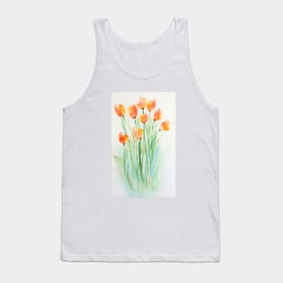 Bunch of Tulips in Watercolor Tank Top